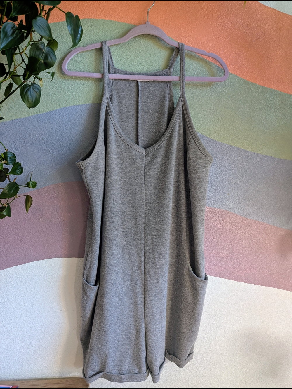 Sincerely Jules Gray Hot Shot Sleeveless Pocketed Romper